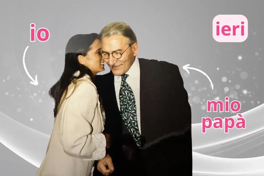 Monica Bordignon e suo papa ieri